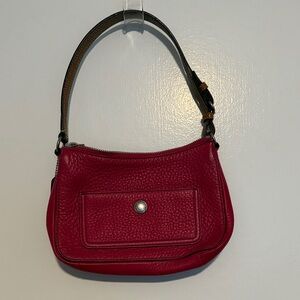 Elegant Hot Pink Coach Pebble Leather Shoulder Bag